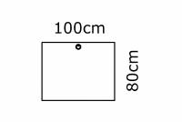 Hæve-/sænkebord | 100x80 cm | Hvid med hvidt stel