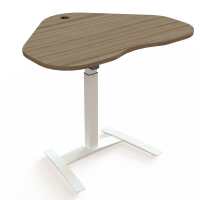 H&aelig;ve-/s&aelig;nkebord | 117x90 cm | Valn&oslash;d med hvidt stel