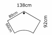 Hæve-/sænkebord | 138x92 cm | Bøg med hvidt stel