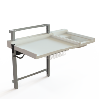 Ergonomisk vægmonteret puslebord med vask og hæve/sænke