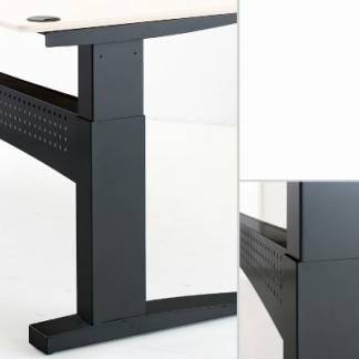 H&aelig;ve-/s&aelig;nkebord | 180x180 cm | Sort  med sort stel