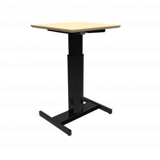 Hæve-/sænkebord | 60x60 cm | Ahorn med sort stel