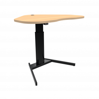 Hæve-/sænkebord | 117x90 cm | Bøg med sort stel