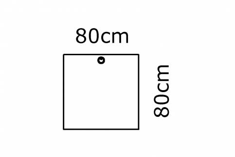 Hæve-/sænkebord | 80x80 cm | Hvid med sort stel