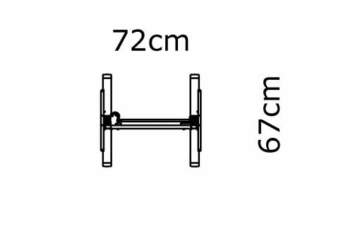 Hæve-/sænkestel | Bredde 172 cm | Sort 