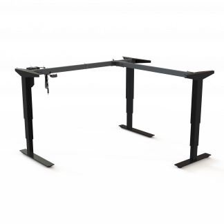 Hæve-/sænkestel | Bredde 142 cm | Sort 