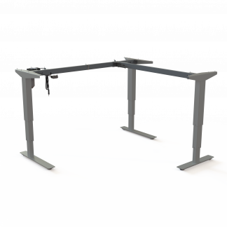 Hæve-/sænkestel | Bredde 142 cm | Sølv