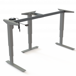 Hæve-/sænkestel | Bredde 152 cm | Sølv