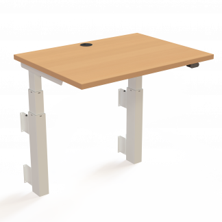 Hæve-/sænkebord | 80x60 cm | Bøg med hvidt stel