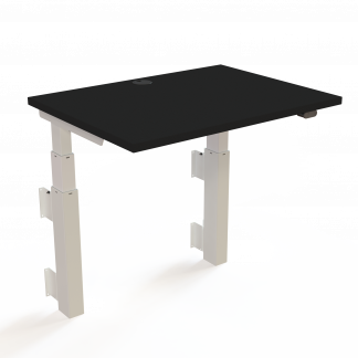 Hæve-/sænkebord | 80x60 cm | Sort  med hvidt stel