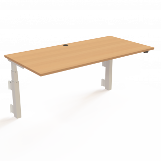 Hæve-/sænkebord | 160x80 cm | Bøg med hvidt stel