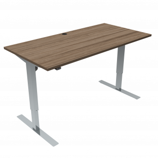 Hæve-/sænkebord | 160x80 cm | Valnød med krom stel