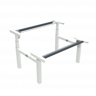 Hæve-/sænkestel | Bredde 129 cm | Hvid