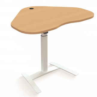 H&aelig;ve-/s&aelig;nkebord | 117x90 cm | B&oslash;g med hvidt stel