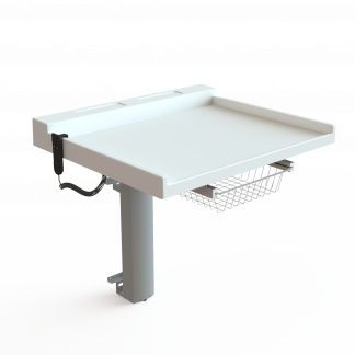 Ergonomisk vægmonteret søjle puslebord med hæve/sænke