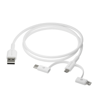 Re-charge - 3in1 CableUSB A to USB-A,C & Lightn-W