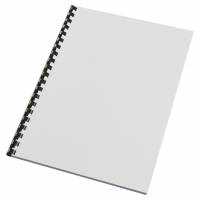 Indbindingsomslag karton l&aelig;derpr&aelig;g hvid (100)