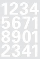 Herma etiket tal 0-9 25mm hvid