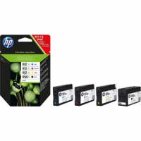 Bl&aelig;kpatron HP C2P43AE No 950 XL black/951 XL ink 4-pack Kapacitet: den sorte 2.300 sider. De farvede 1.500 sider.