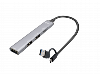USB-A/USB-C Metal HUB 1x USB-C 3.1+3x USB 2.0