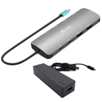 USB-C Metal Nano 2xHDMI Docking Station, PD 100W + PSU 100W