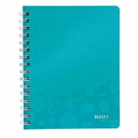 Notesbog WOW PP A5 m/hul lin 80ark isblå