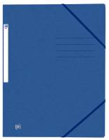 Oxford top file+ elasticated 3-flap folder a4 blue