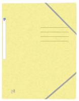 Oxford top file+ elasticated 3-flap folder a4 pastel yellow