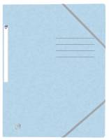 Oxford top file+ elasticated 3-flap folder a4 pastel blue