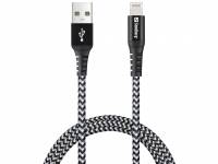 Sandberg USB-A to Lightning SURVIVOR, Black/White (1m)