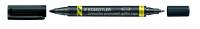 STAEDTLER Marker Duo Lumocolor Perm 1,0/0,6mm sort