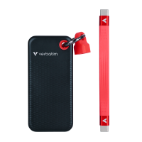 VERBATIM USB 3.2 Gen 2 1TB Pocket SSD, Black/Red