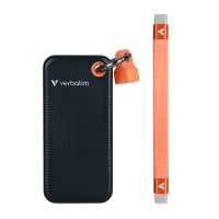 VERBATIM USB 3.2 Gen 2 2TB Pocket SSD, Black/Orange