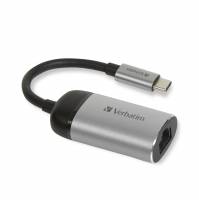 VERBATIM USB-C to Gigabit Ethernet Adapter 10cm Cable