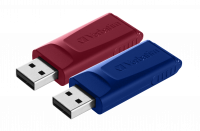 VERBATIM USB DRIVE 2.0 STORE &acute;N&acute; GO SLIDER 2 X 32GB (RED / B