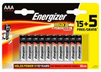 Energizer MAX AAA/E92 (15+5 pack)