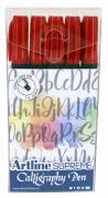 Artline Supreme Calligraphy Pen 5/set red