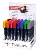 Brush pen Tombow Fudenosuke hård display ass (48)