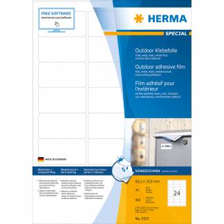 Herma etiket film ekstra stærk 63,3x33,9 (960)