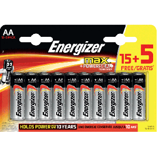 Energizer MAX AA/E91 (15+5 pack)