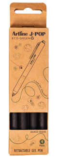 Artline J-POP Gel Pen ECO-GREEN 0.7 Black (4)