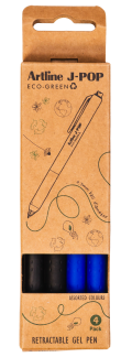 Artline J-POP Gel Pen ECO-GREEN 0.7 2 Blue 2 Black (4)