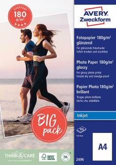 Avery fotopapir classic glossy inkjet 180g A4 (100)