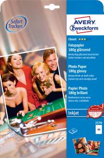 A4 Avery fotopapir 2-sidet glossy 180g inkjet (10)