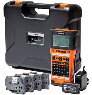 PT-E550WSP label machine bundle 4 tapes