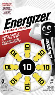 Energizer Hearing Aid Zinc Air 10 Battery (8 pack)