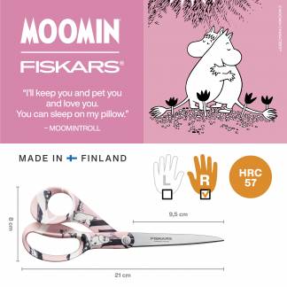 Fiskars Moomin universal saks 21cm Love