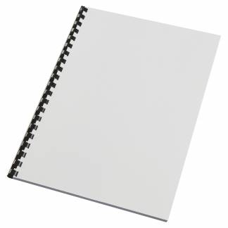 Indbindingsomslag karton l&aelig;derpr&aelig;g hvid (100)