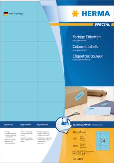 Herma specialetiketter blå 70x37 2400 stk.