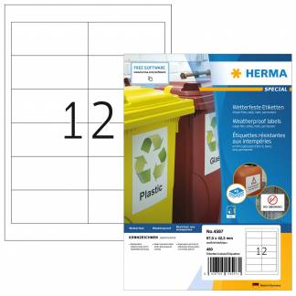 Herma etiket inkjet film ekstra st&aelig;rk 97X42,3 mat (480)
